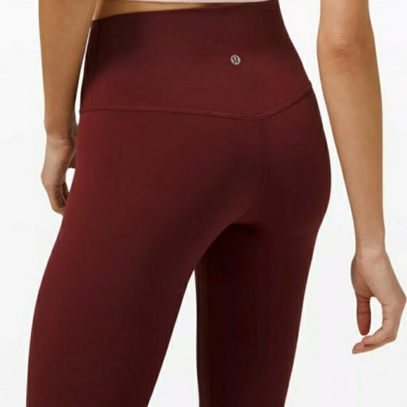 NWT Lululemon Align HR Pant 25” Burgundy Red Sz 18 - Picture 2 of 6